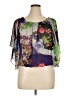 Sunny Leigh 100% Polyester Purple Short Sleeve Blouse Size XL - photo 1