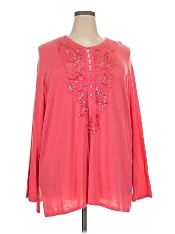 Magaschoni Long Sleeve Silk Top (view 1)