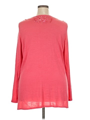 Magaschoni Long Sleeve Silk Top (view 2)