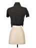 Love Notes 100% Rayon Polka Dots Black Short Sleeve Blouse Size S - photo 2