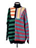 STAUD Color Block Green Pullover Sweater Size M - photo 1