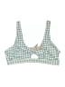Old Navy Checkered-gingham Green Swimsuit Top Size XL - photo 1