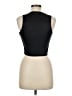 Bebe 100% Leather Black Sleeveless Top Size 6 - photo 2