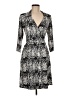 Laundry by Design Print Gray Cocktail Dress Size 6 - photo 1