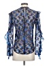 Sandro 100% Polyester Blue Long Sleeve Blouse Size Sm (1) - photo 2