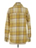 Millenium 100% Polyester Plaid Yellow Long Sleeve Blouse Size XS - photo 2