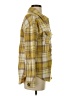 Millenium 100% Polyester Plaid Yellow Long Sleeve Blouse Size XS - photo 4
