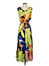 Nic + Zoe 100% Polyester Tropical Blue Casual Dress Size S (petite) - photo 2