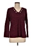 Chenault Burgundy Long Sleeve Top Size M - photo 1