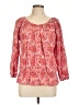 IZOD 100% Cotton Red 3/4 Sleeve Blouse Size L - photo 1