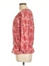 IZOD 100% Cotton Red 3/4 Sleeve Blouse Size L - photo 5