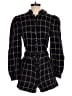Fate 100% Polyester Plaid Black Romper Size S - photo 1