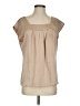 Attention 100% Polyester Tan Short Sleeve Blouse Size 0 - photo 1