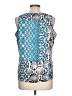 Calvin Klein 100% Polyester Blue Sleeveless Blouse Size L (petite) - photo 2