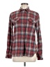 Current/Elliott 100% Cotton Plaid Red Long Sleeve Button-Down Shirt Size Med (2) - photo 1