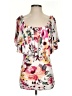 Venus White Short Sleeve Blouse Size XS - photo 1