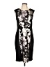 Nina Leonard Graphic Black Cocktail Dress Size L - photo 1