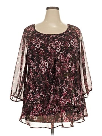 Roz & Ali 3/4 Sleeve Blouse (view 1)