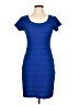 Max Studio Solid Blue Casual Dress Size L - photo 1