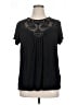 Green Envelope Black Short Sleeve Blouse Size 1X - photo 1