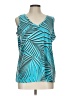 Travelsmith Teal Sleeveless Blouse Size L - photo 1