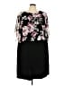 Connected Apparel 100% Polyester Floral Black Cocktail Dress Size 24W - photo 1