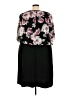 Connected Apparel 100% Polyester Floral Black Cocktail Dress Size 24W - photo 2