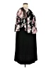 Connected Apparel 100% Polyester Floral Black Cocktail Dress Size 24W - photo 4