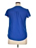 E&M Collection 100% Polyester Blue Short Sleeve Blouse Size XL - photo 2