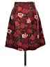 J.Crew 100% Silk Floral Red Silk Skirt Size 0 - photo 2