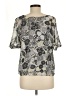 Covington 100% Polyester Silver Short Sleeve Blouse Size M - photo 2
