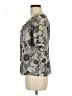 Covington 100% Polyester Silver Short Sleeve Blouse Size M - photo 5