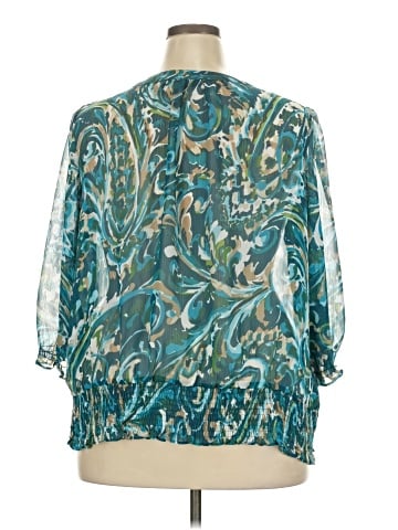 a.n.a. A New Approach 3/4 Sleeve Blouse (view 2)