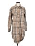 Happily Grey 100% Polyester Tan Casual Dress Size XS - photo 1