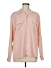 Henri Bendel 100% Silk Color Block Pink Long Sleeve Silk Top Size M - photo 1