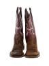 Old West 100% Leather Burgundy Boots Size 3 1/2 (youth, wide) - photo 2