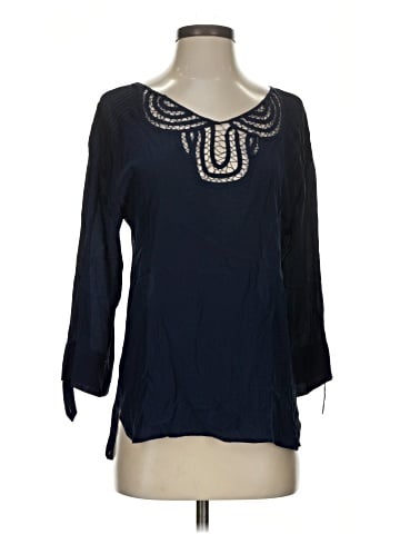 Rainn 3/4 Sleeve Silk Top (view 1)
