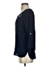 Rainn 100% Silk Blue 3/4 Sleeve Silk Top Size S - photo 5