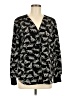 Bellatrix 100% Polyester Animal Print Black Long Sleeve Blouse Size M - photo 1