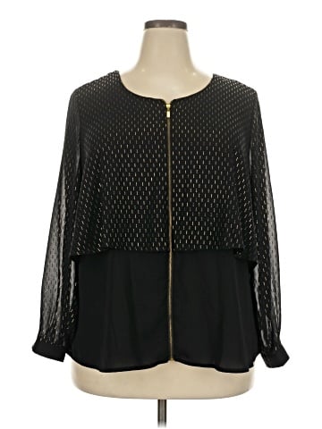 NY Collection Long Sleeve Blouse (view 1)