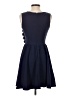 Francesca's Solid Blue Casual Dress Size S - photo 2