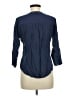 DR2 100% Rayon Solid Blue 3/4 Sleeve Blouse Size M - photo 2