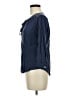 DR2 100% Rayon Solid Blue 3/4 Sleeve Blouse Size M - photo 5