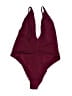 Parade Solid Burgundy One Piece Swimsuit Size S - photo 2