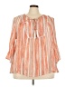 Robert Louis Orange 3/4 Sleeve Blouse Size 3X - photo 1