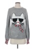 Karl Lagerfeld Paris 100% Acrylic Silver Pullover Sweater Size XS - photo 1