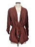 Sanctuary 100% Lyocell Brown Burgundy Blazer Size S - photo 1