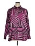 Karl Lagerfeld Paris 100% Polyester Chevron-herringbone Pink Long Sleeve Blouse Size XL - photo 1