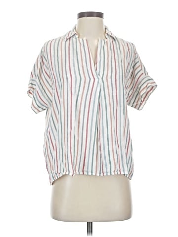 Madewell Park Popover Shirt in Rainbow Stripe (view 1)