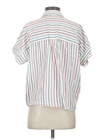 Madewell Park Popover Shirt in Rainbow Stripe (view 2)